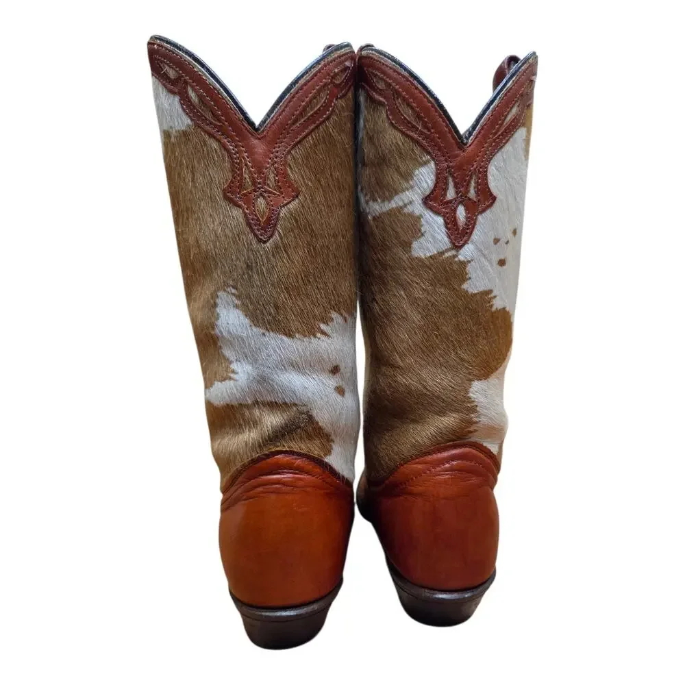 Vintage Women's Dingo Hair-on-Hide Boots, Sz 7.5